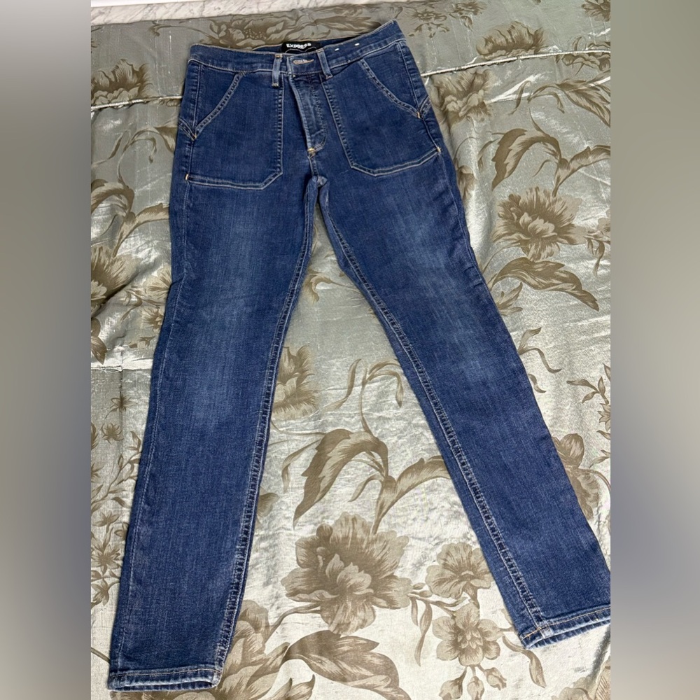 EXPRESS | Dark Blue High Rise Jegging